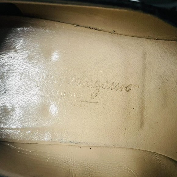 Salvatore Ferragamo Gancini Bit Leather Loafers Black Size 9 Men 1871 main image 7